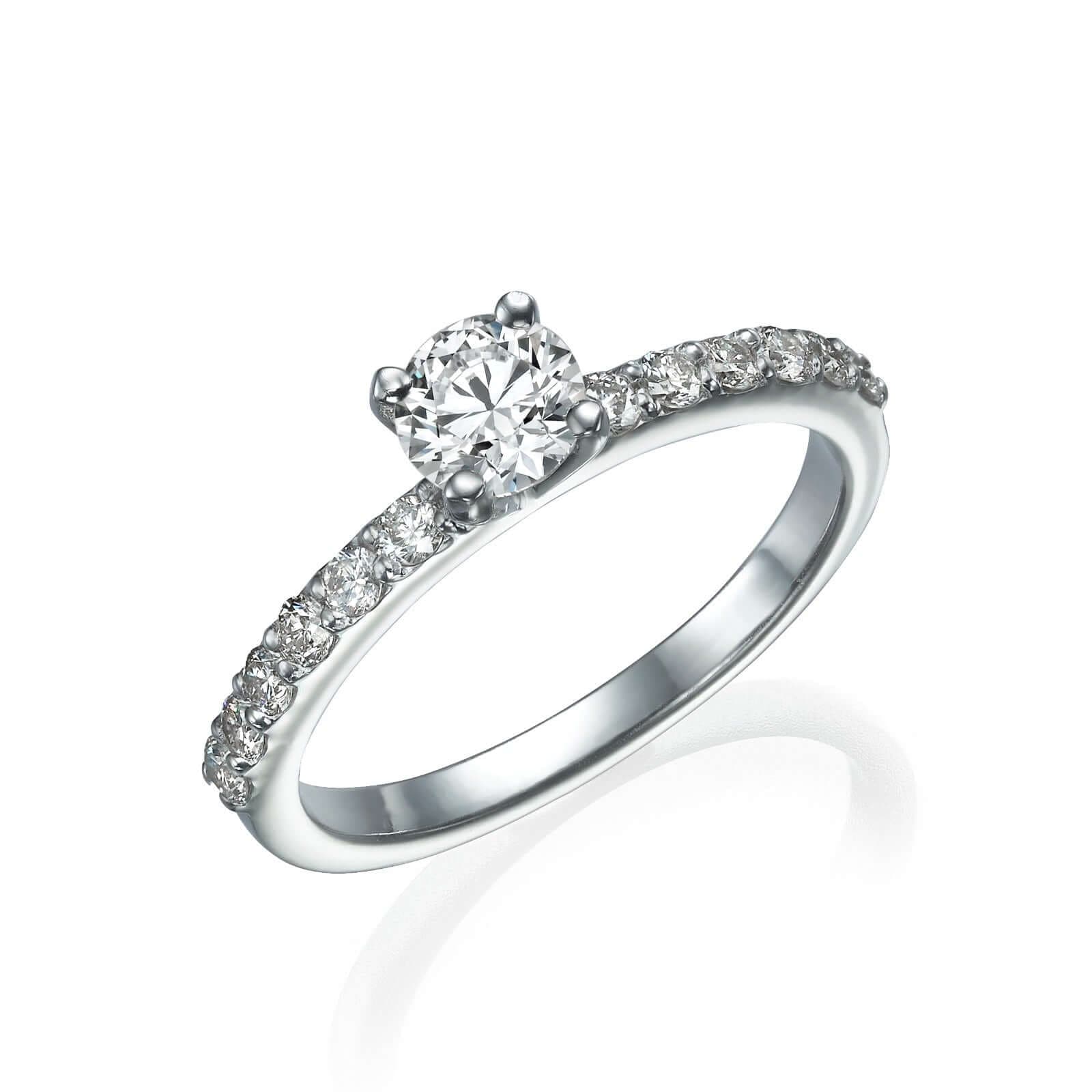 טבעת יהלום קלאסית ועדינה 